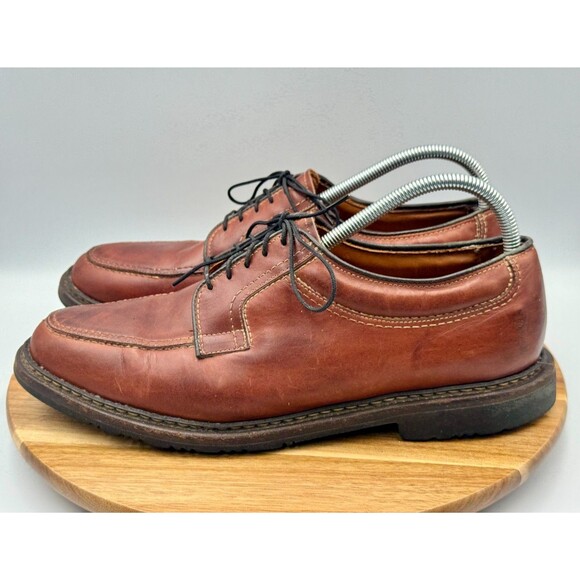 ALLEN EDMONDS Wilbert Oxford Men Size 9.5 D Brown Leather Split Toe Dress Shoes main image 8